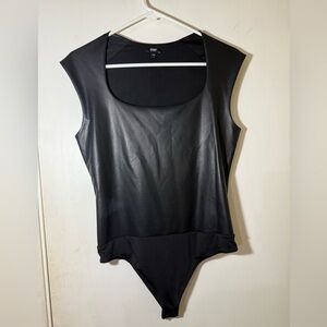 Express Black Sleeveless Fitted Bodysuit